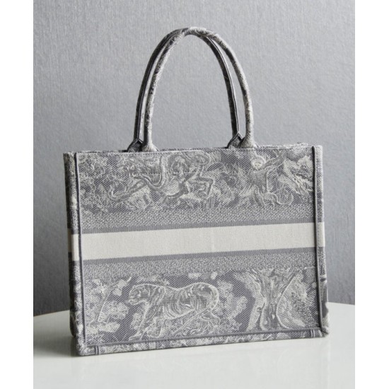 Fake Christian Dior Small Dior Book Tote Gray Replica