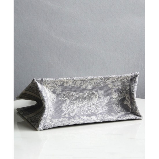 Fake Christian Dior Small Dior Book Tote Gray Replica