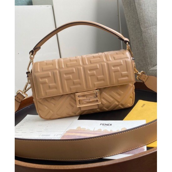 Replica Baguette Leather Bag 8BR600 Apricot