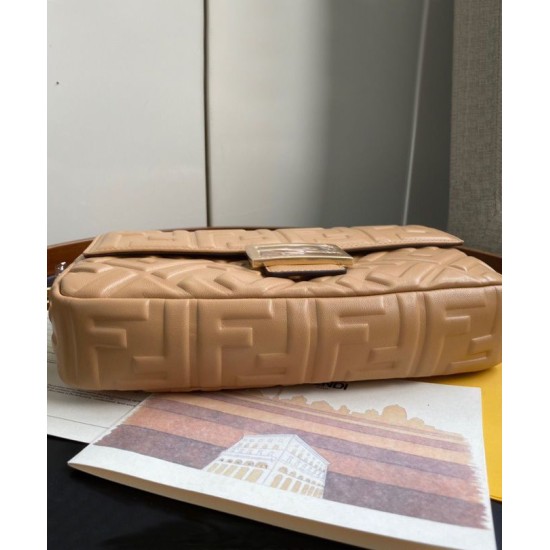 Replica Baguette Leather Bag 8BR600 Apricot