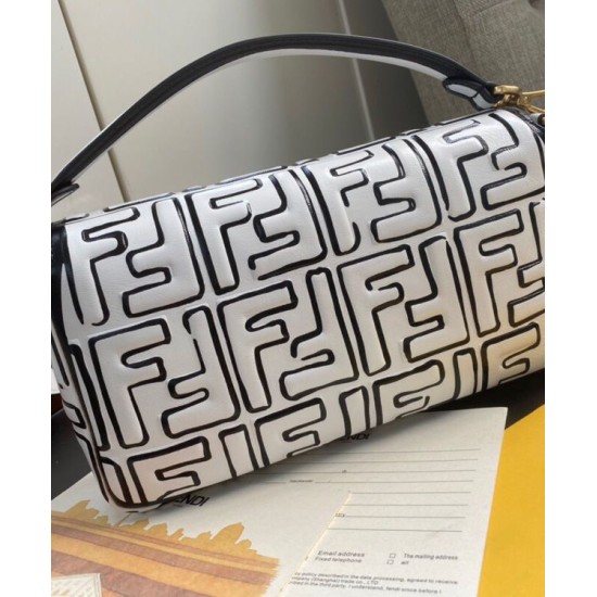 Replica Nappa Leather FF Print Bag Black