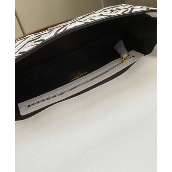 Replica Nappa Leather FF Print Bag Black