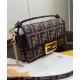 Fake Mini Baguette Fabric Bag 8BS0171 Coffee Replica