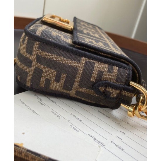 Fake Mini Baguette Fabric Bag 8BS0171 Coffee Replica