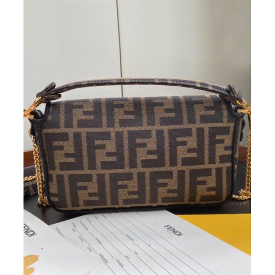 Fake Mini Baguette Fabric Bag 8BS0171 Coffee Replica