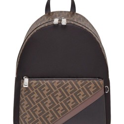 Fake Nylon Backpack 7VZ042 Coffee Replica