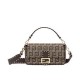 Replica Baguette Embroidered FF Fabric Bag 8BR6008 Dark Coffee