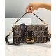 Replica Baguette Embroidered FF Fabric Bag 8BR6008 Dark Coffee