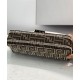 Replica Baguette Embroidered FF Fabric Bag 8BR6008 Dark Coffee