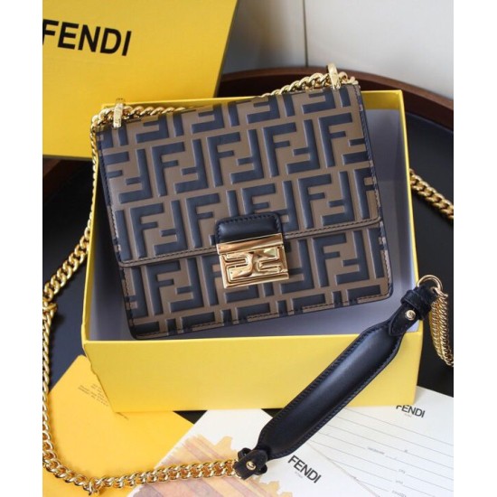 Fake Kan I Small Leather Bag 8M0417 Coffee Replica