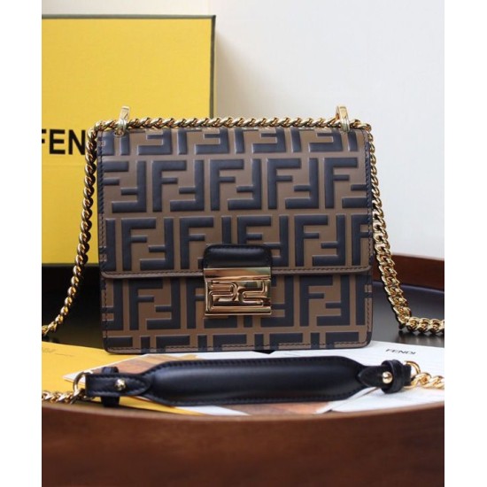 Fake Kan I Small Leather Bag 8M0417 Coffee Replica