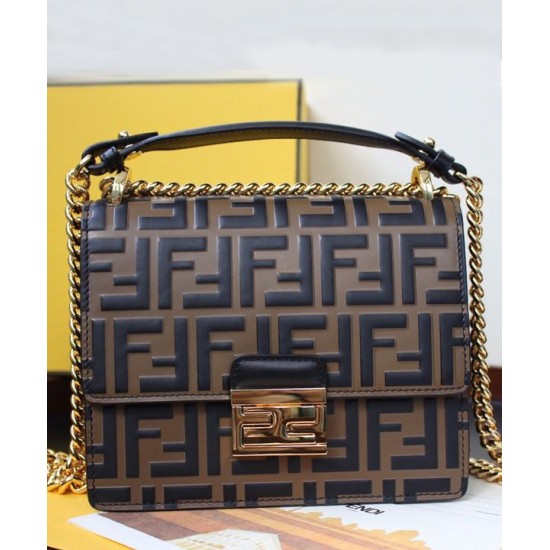 Fake Kan I Small Leather Bag 8M0417 Coffee Replica
