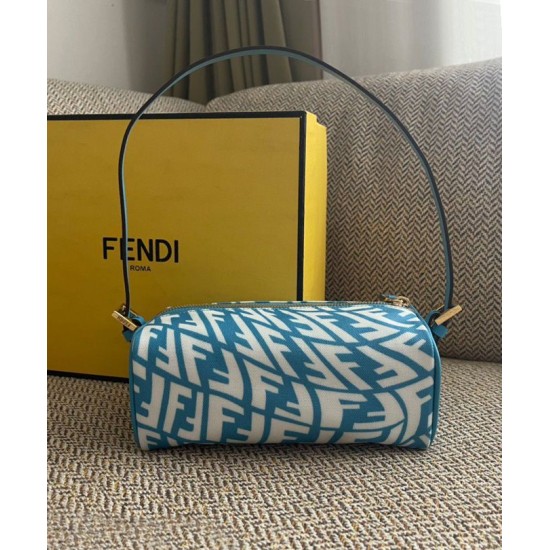Replica Mini FF Vertigo Canvas Shoulder Bag 8BS050 Blue