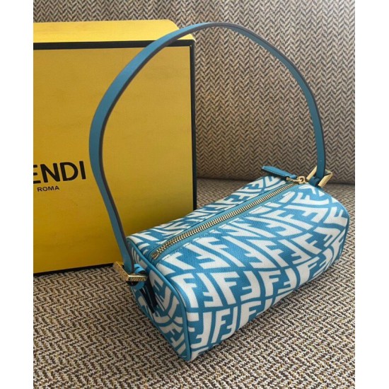Replica Mini FF Vertigo Canvas Shoulder Bag 8BS050 Blue