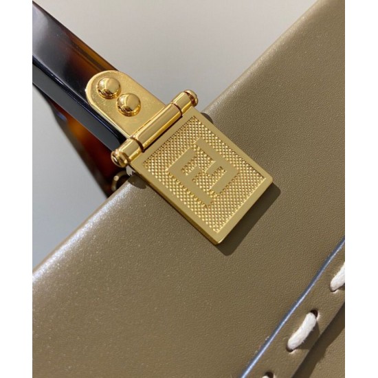 Replica Sunshine Medium Leather And Elaphe Shopper 8BH386 Khaki