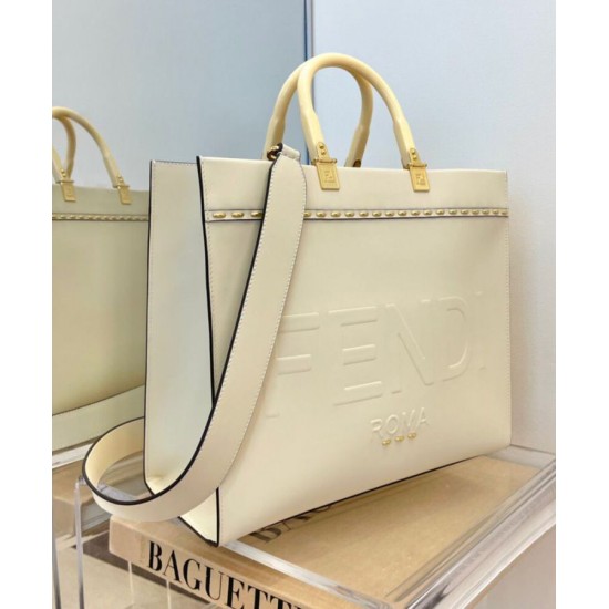 Replica Sunshine Medium Leather Shopper 8BH386 Cream
