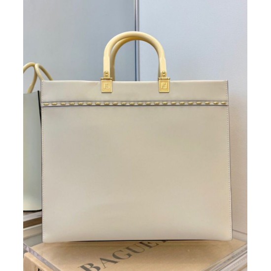 Replica Sunshine Medium Leather Shopper 8BH386 Cream