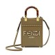 Replica Mini Sunshine Shopper Leather And Elaphe Bag 8BS051 Khaki