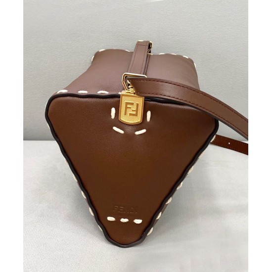Replica Triangle Mini Handbag 8BS053 Dark Coffee