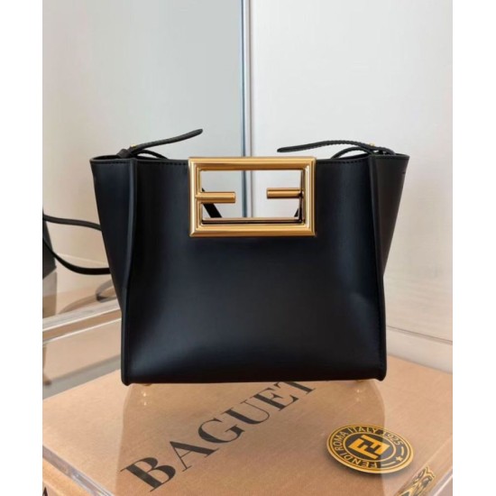 Replica Way Small Leather Bag 8BS054 Black