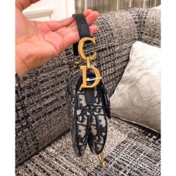 Replica Christian Dior Mini Saddle Bag M0447 Black