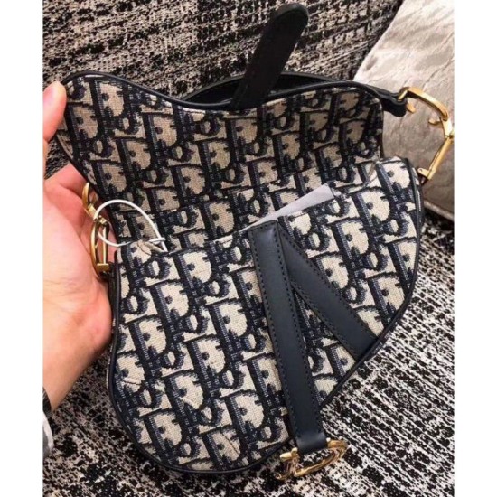 Replica Christian Dior Mini Saddle Bag M0447 Black