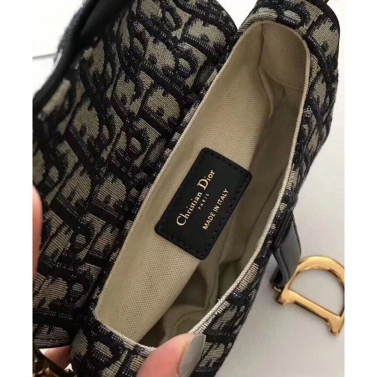 Replica Christian Dior Mini Saddle Bag M0447 Black