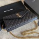 Fake YSL Saint Laurent Monogram Envelope Chain Woc Wallet White Replica