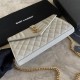 Replica YSL Saint Laurent Monogram Envelope Chain Woc Wallet Black