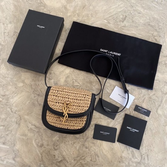 Fake Saint Laurent Kaia Small Satchel Bag Apricot Replica
