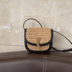 Fake Saint Laurent Kaia Small Satchel Bag Apricot Replica