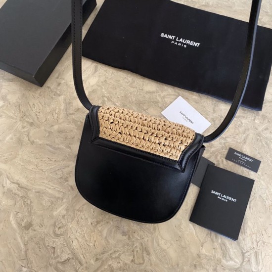 Fake Saint Laurent Kaia Small Satchel Bag Apricot Replica