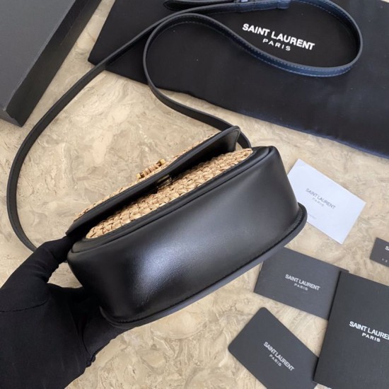 Fake Saint Laurent Kaia Small Satchel Bag Apricot Replica