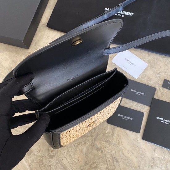 Fake Saint Laurent Kaia Small Satchel Bag Apricot Replica