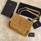 Fake YSL Saint Laurent Niki Medium Quilted Suede Bag Brown Replica