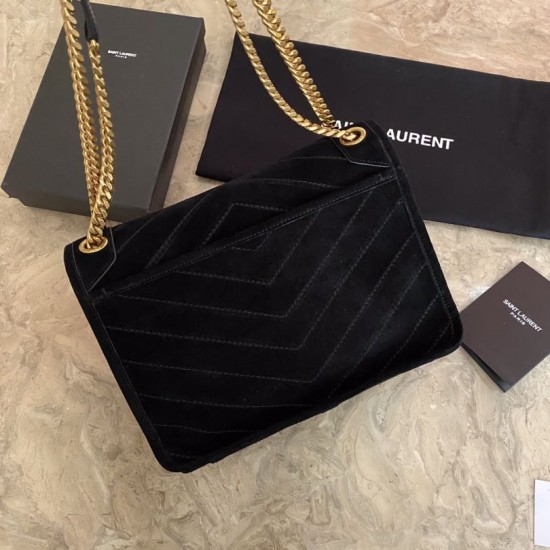 Replica YSL Saint Laurent Niki Medium Quilted Suede Bag Black Replica YSL Saint Laurent Niki Medium Quilted Suede Bag Black