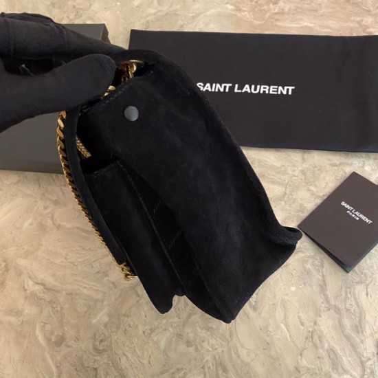 Replica YSL Saint Laurent Niki Medium Quilted Suede Bag Black Replica YSL Saint Laurent Niki Medium Quilted Suede Bag Black