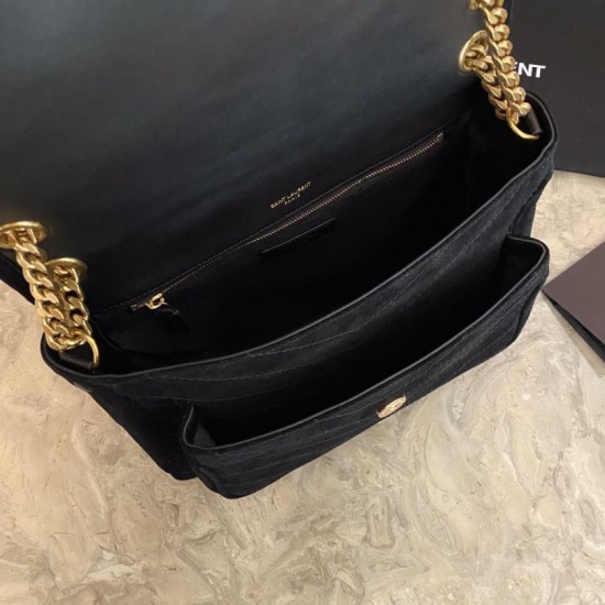 Replica YSL Saint Laurent Niki Medium Quilted Suede Bag Black Replica YSL Saint Laurent Niki Medium Quilted Suede Bag Black