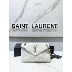 Replica YSL Saint Laurent Puffer Medium Merino-shearling Bag Black