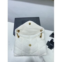 Replica YSL Saint Laurent Puffer Medium Merino-shearling Bag Black