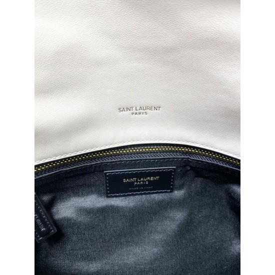Replica YSL Saint Laurent Puffer Medium Merino-shearling Bag Black