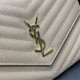 Fake YSL Saint Laurent Monogram Clutch Quilted Grain Dark Beige Replica