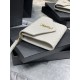 Replica YSL Saint Laurent Monogram Clutch Quilted Grain Beige