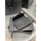 Replica YSL Saint Laurent Monogram Clutch Quilted Grain Black