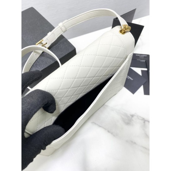 Fake YSL Saint Laurent gaby Satchel quilted Lambskin Bag White Replica Replica YSL Saint Laurent gaby Satchel quilted Lambskin Bag White