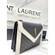 Replica YSL Saint Laurent gaby Satchel Vintage Lambskin Bag Black / White