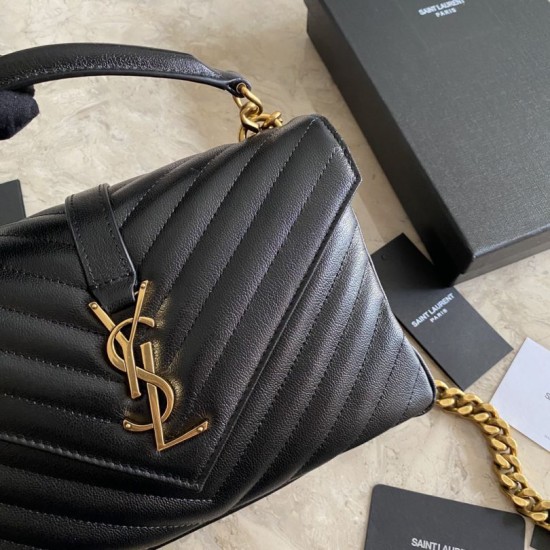 Replica YSL Saint Laurent Medium Envelope Kate Chain shoulder Bag Mix Matelasse Black Gold Fake YSL Saint Laurent Medium Envelope Kate Chain shoulder Bag Mix Matelasse Black Gold Replica