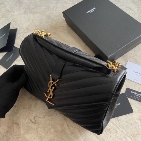 Replica YSL Saint Laurent Medium Envelope Kate Chain shoulder Bag Mix Matelasse Black Gold Fake YSL Saint Laurent Medium Envelope Kate Chain shoulder Bag Mix Matelasse Black Gold Replica