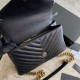 Replica YSL Saint Laurent Medium Envelope Kate Chain shoulder Bag Mix Matelasse Black Gold Fake YSL Saint Laurent Medium Envelope Kate Chain shoulder Bag Mix Matelasse Black Gold Replica
