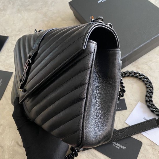 Fake YSL Saint Laurent Medium Envelope Kate Chain shoulder Bag Mix Matelasse Black Replica